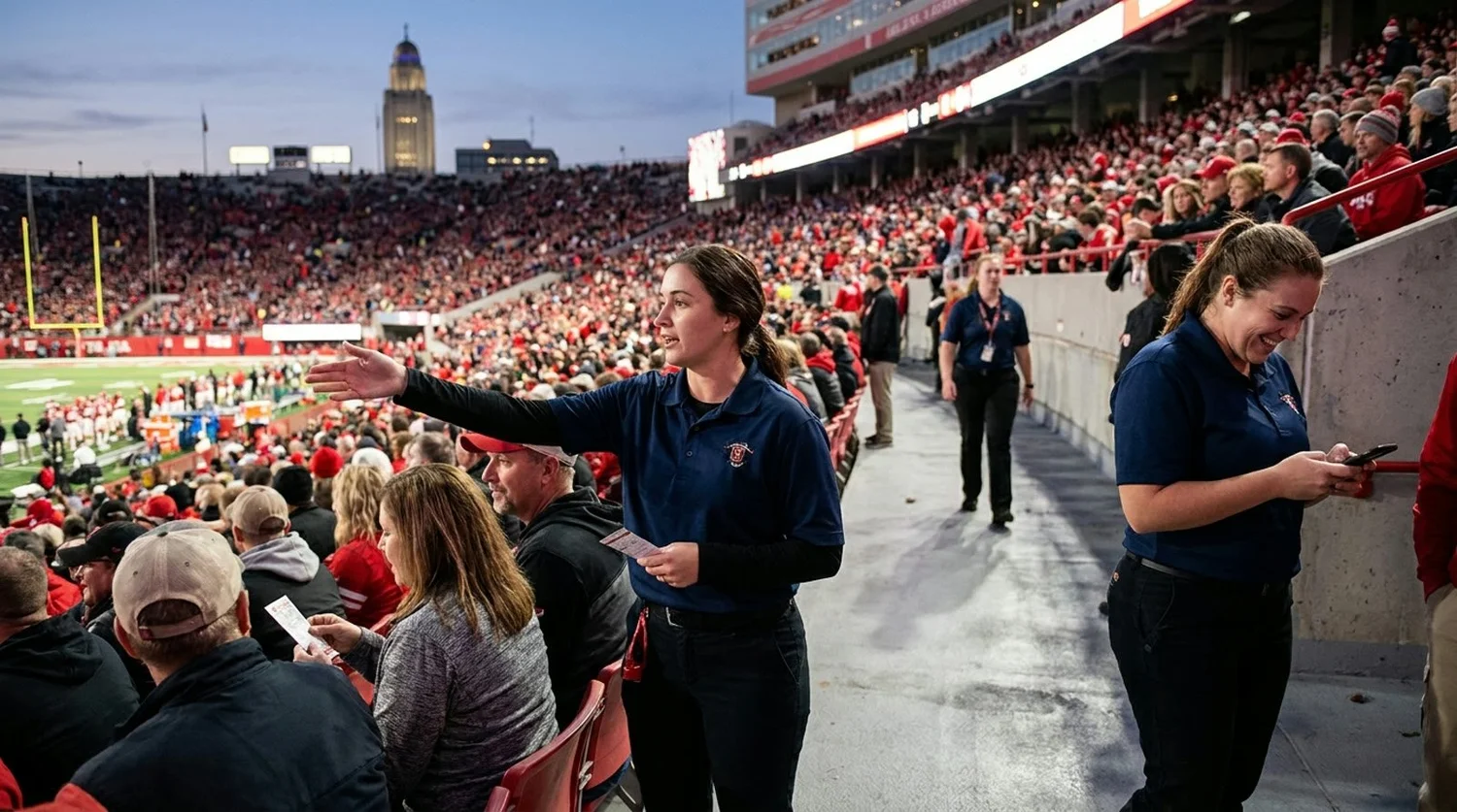 Large event venue requiring professional staffing in Lincoln
