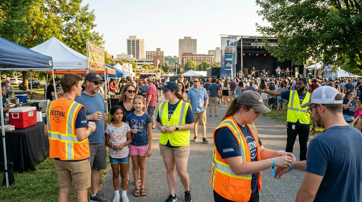 Diverse event types requiring staffing in Roanoke