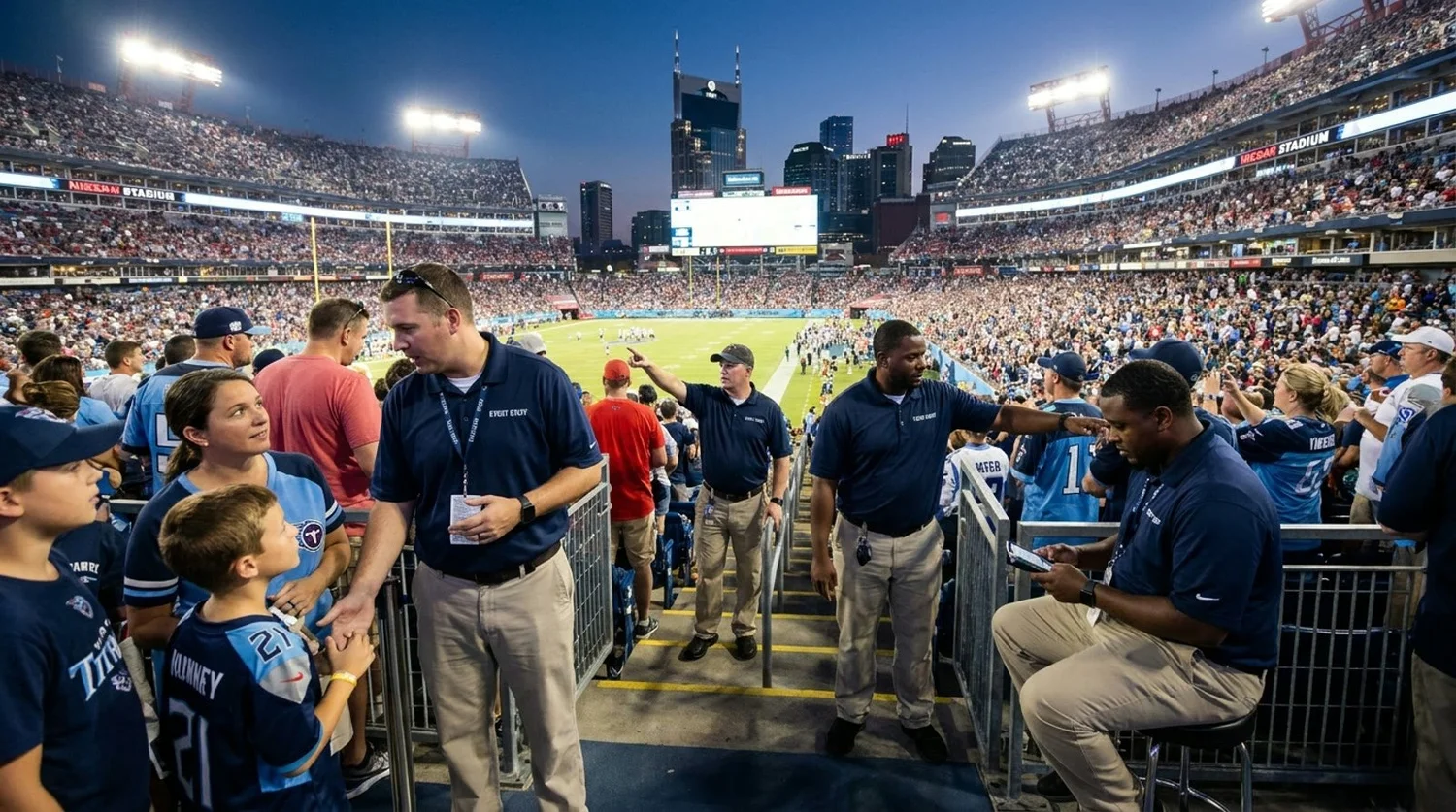Large event venue requiring professional staffing in Nashville