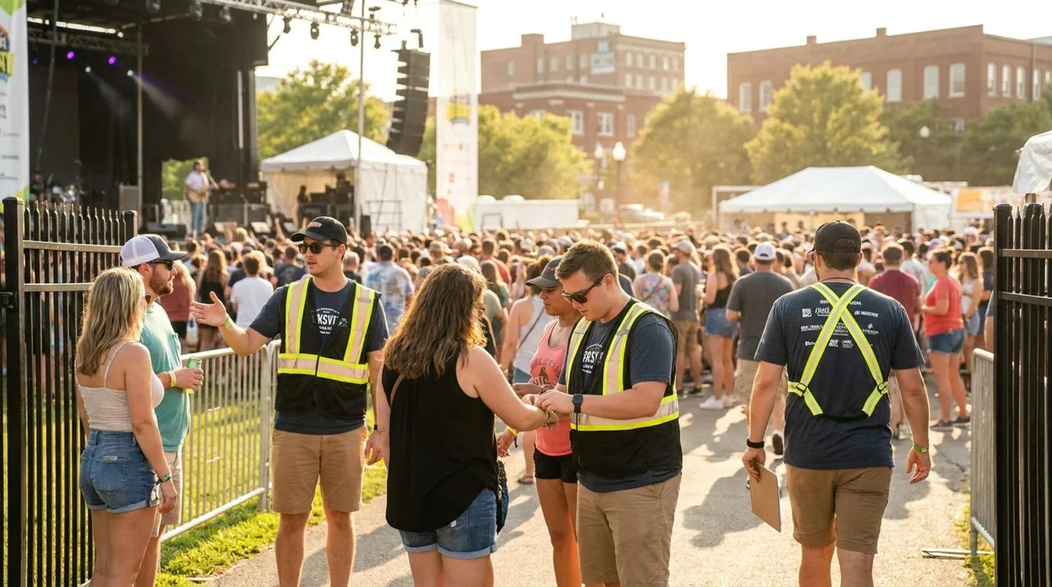Diverse event types requiring staffing in Clarksville