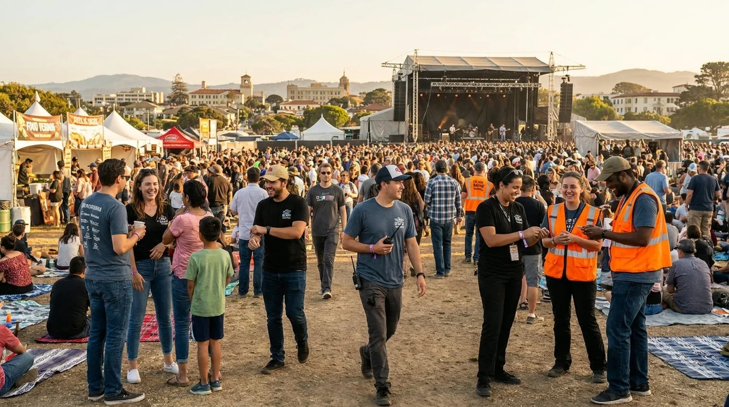 Diverse event types requiring staffing in Monterey