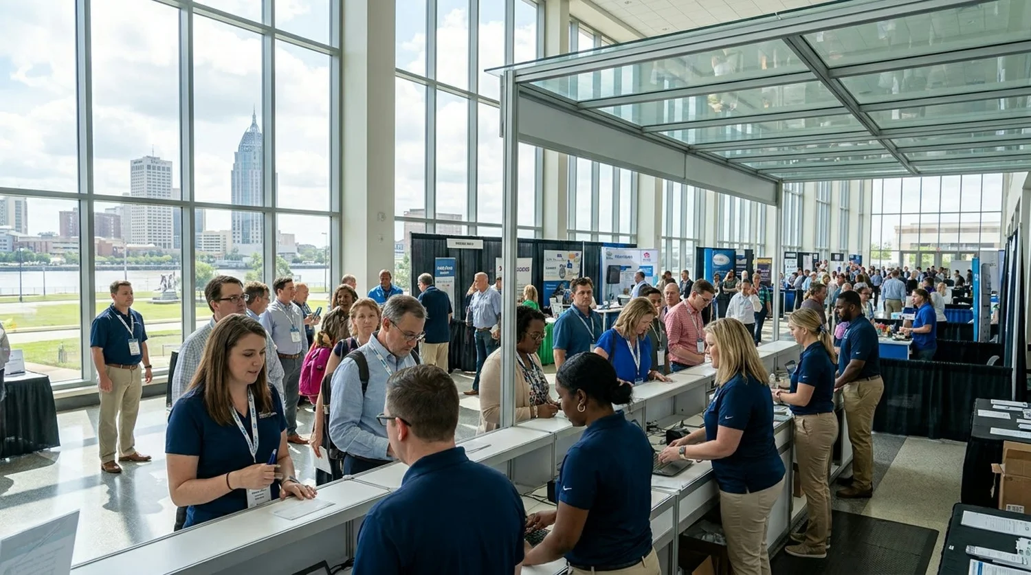 Event staffing and convention setup in Mobile