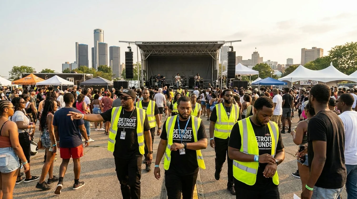Diverse event types requiring staffing in Detroit