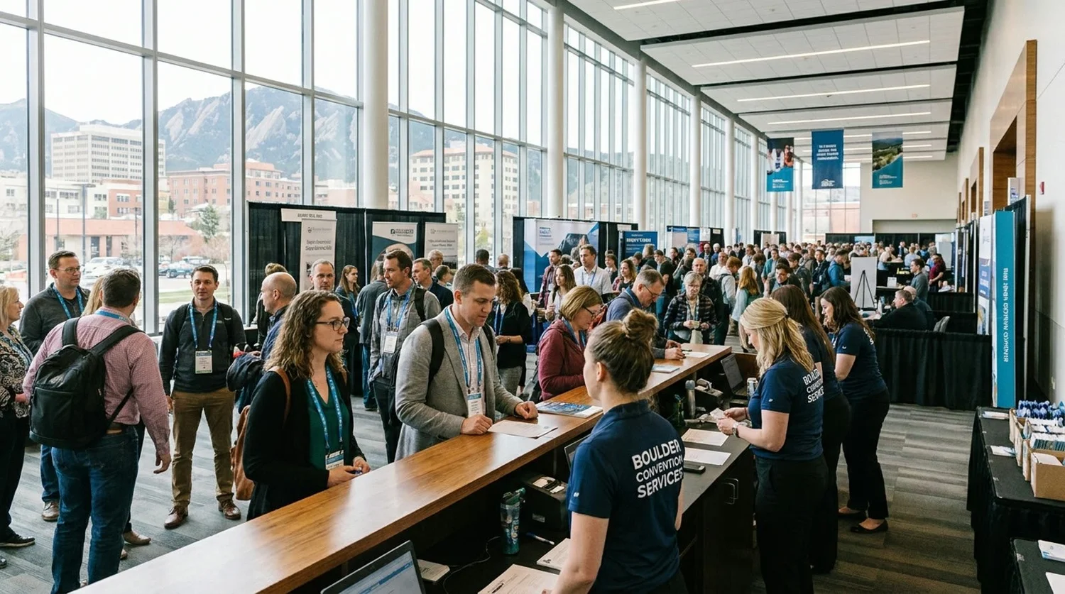 Event staffing and convention setup in Boulder