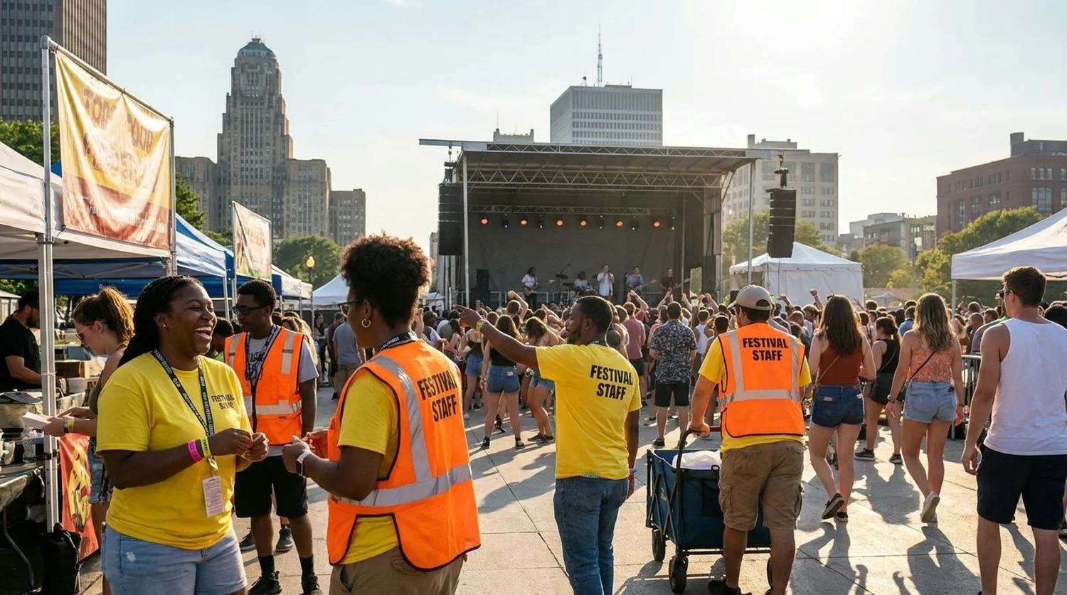 Diverse event types requiring staffing in Buffalo