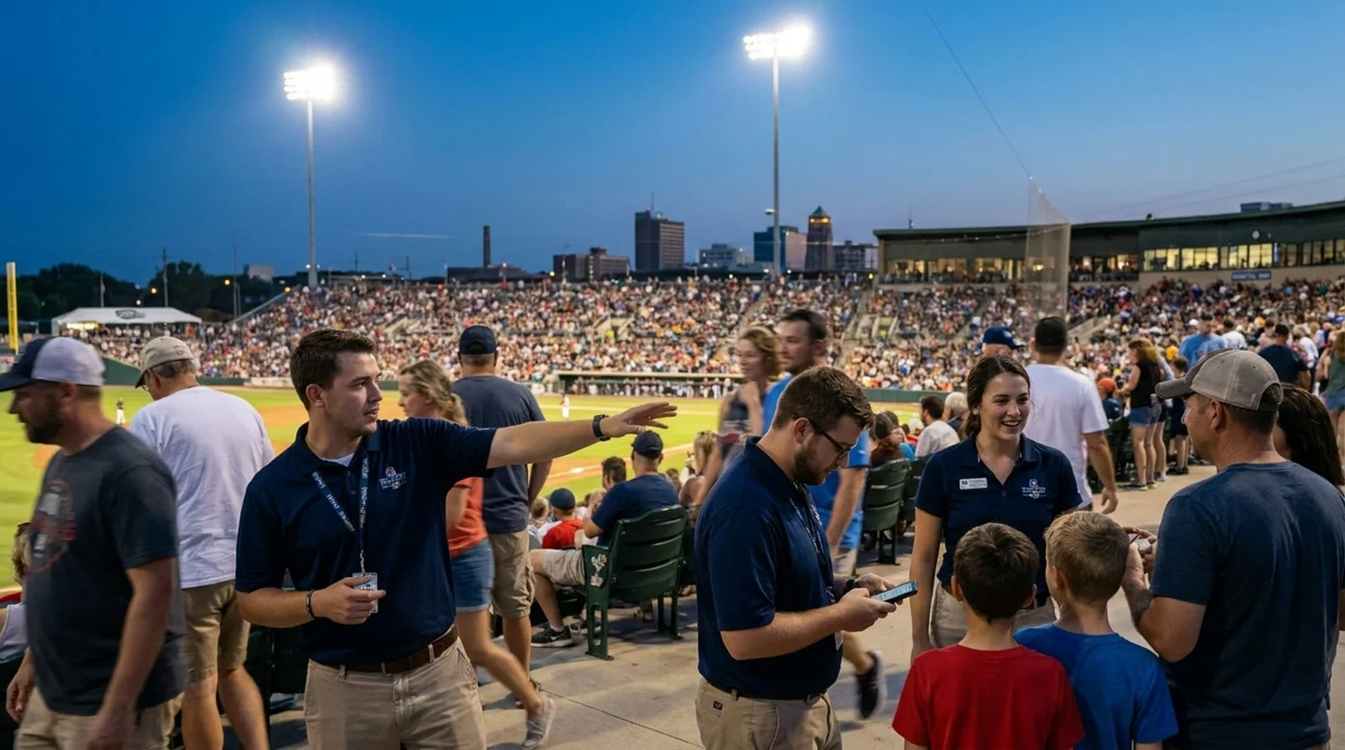Large event venue requiring professional staffing in Fargo