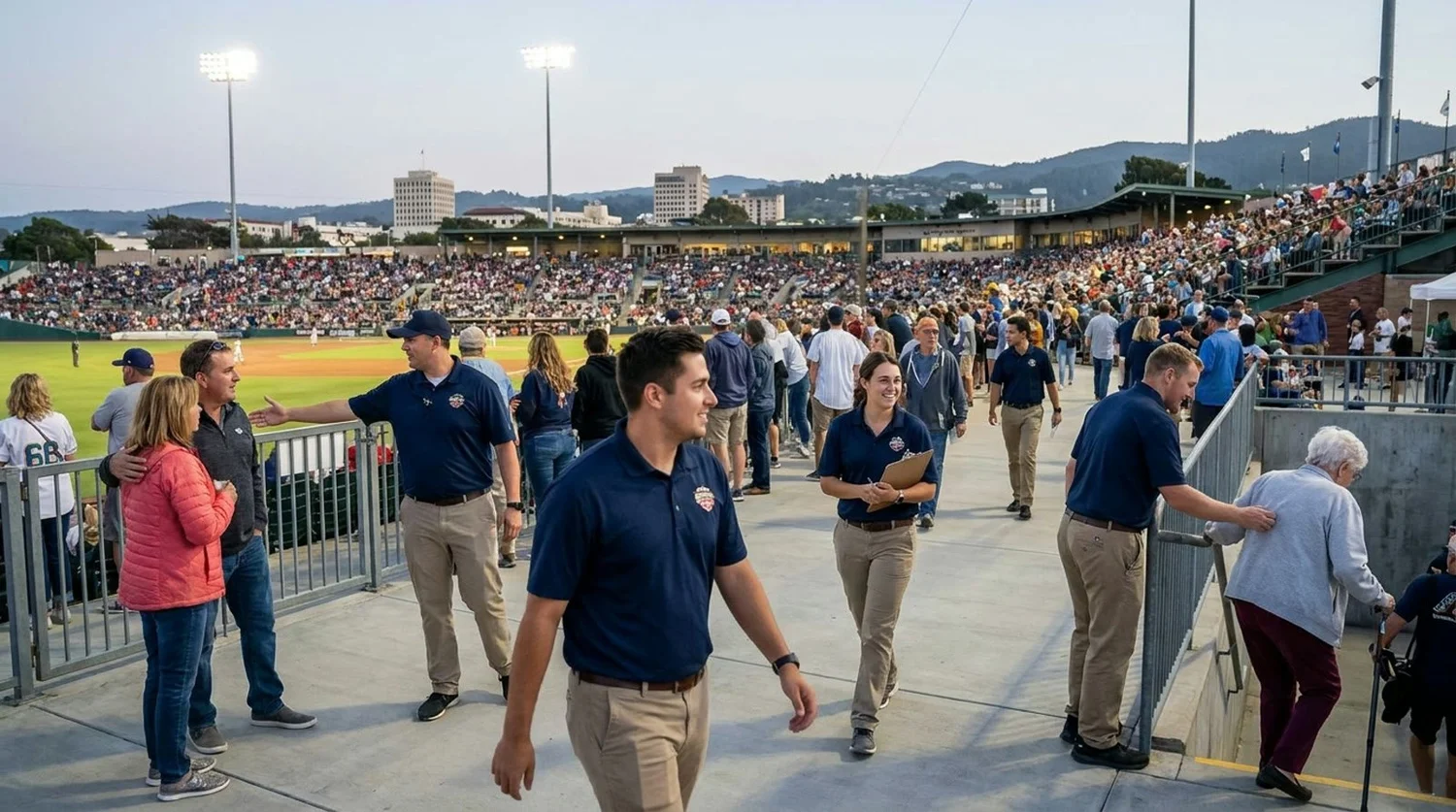 Large event venue requiring professional staffing in Monterey