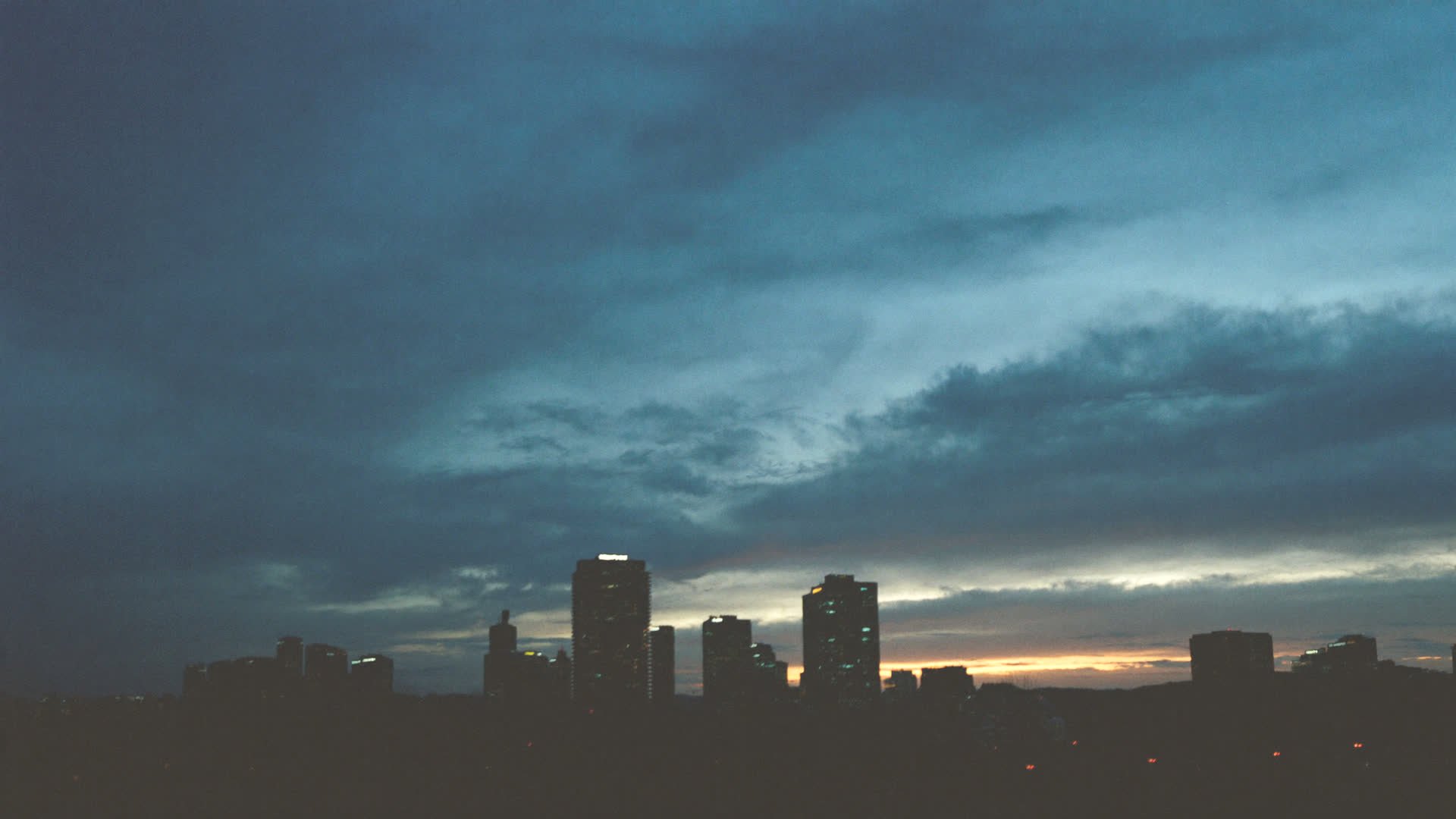 Downtown Jackson skyline at dusk