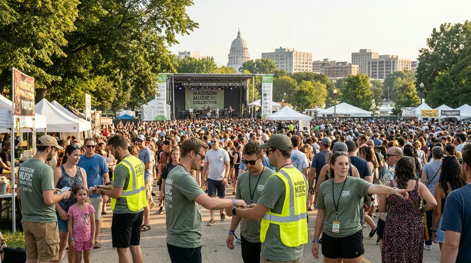 Diverse event types requiring staffing in Madison