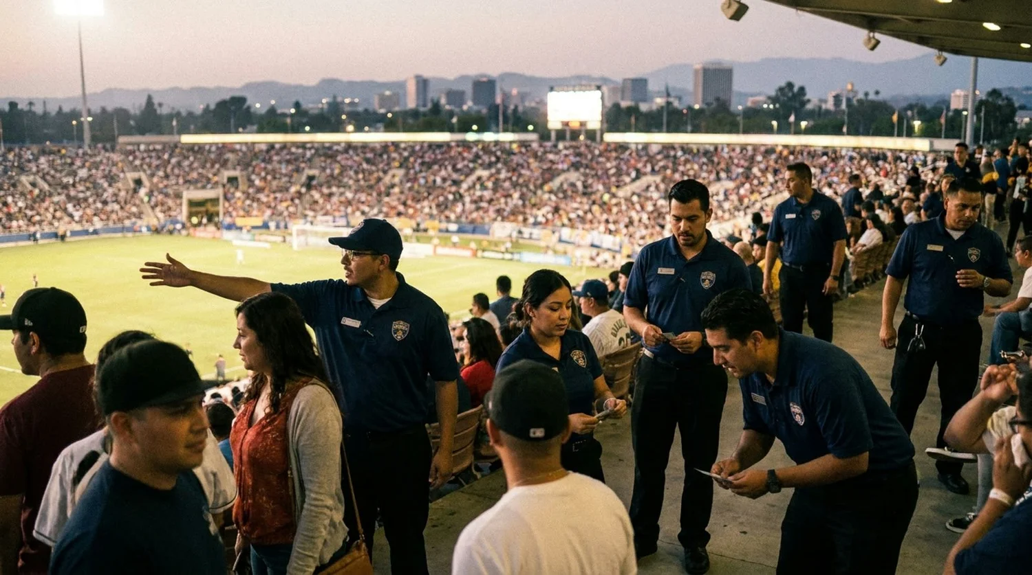 Large event venue requiring professional staffing in Pomona