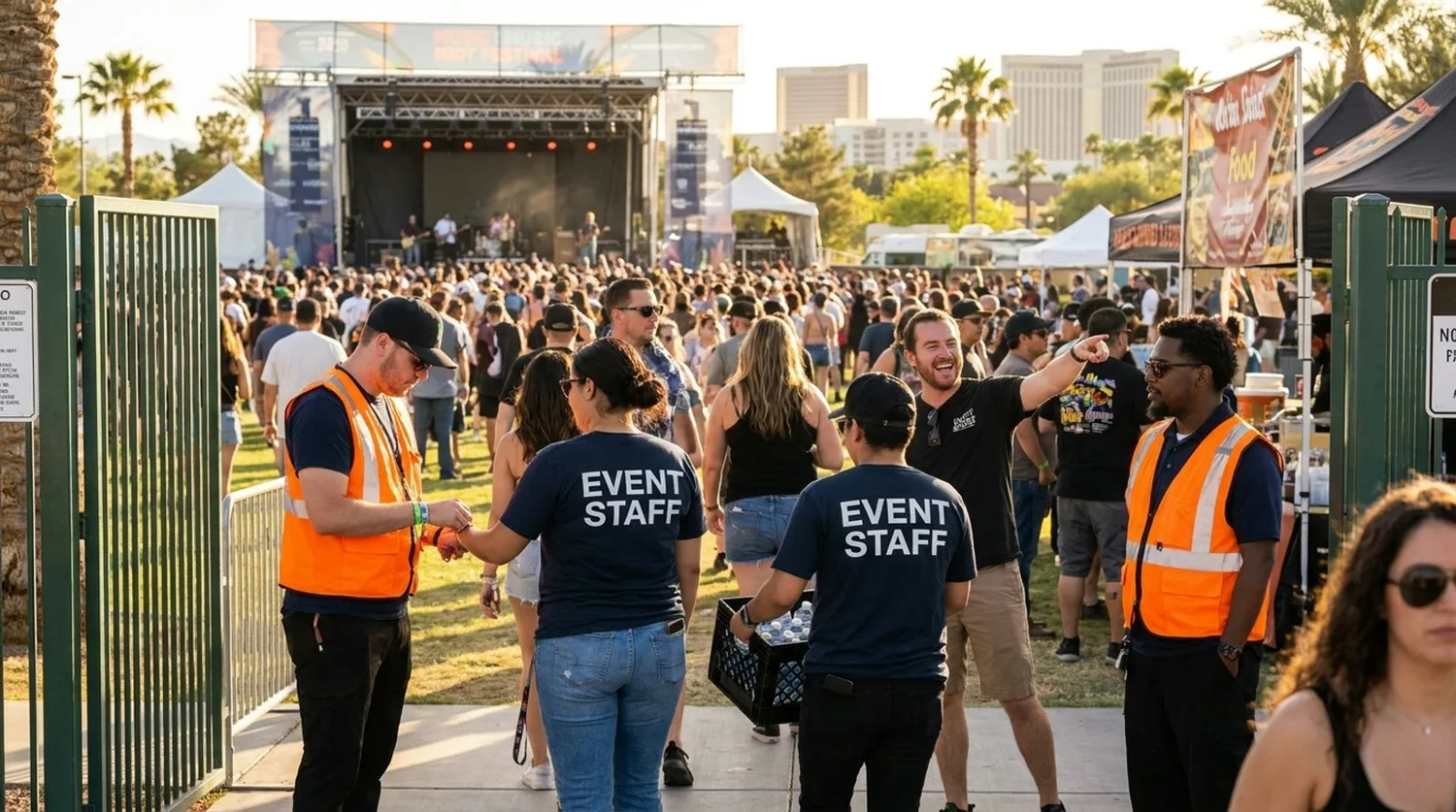 Diverse event types requiring staffing in Henderson