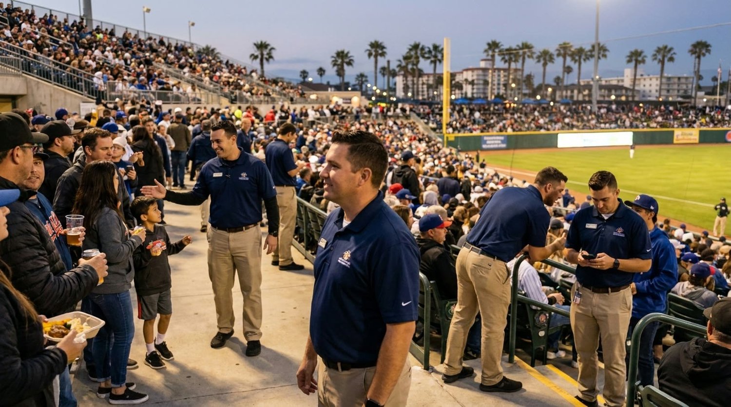 Large event venue requiring professional staffing in Huntington Beach