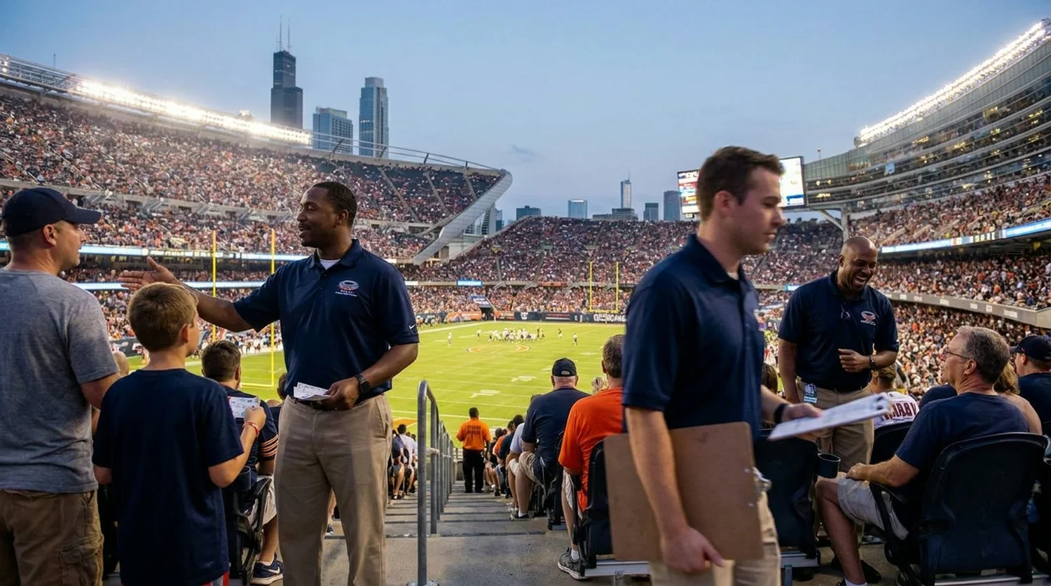 Large event venue requiring professional staffing in Chicago