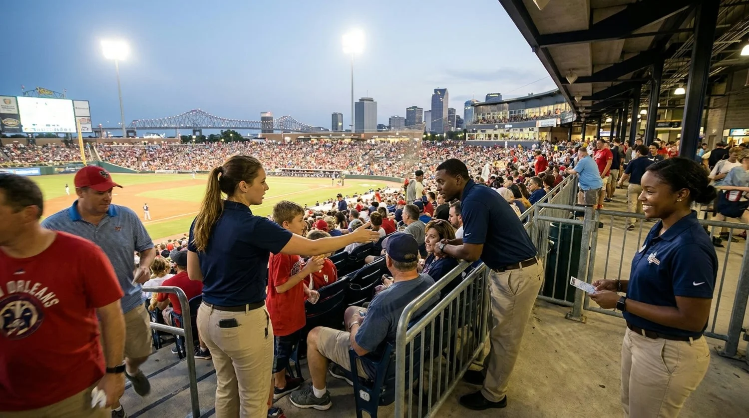 Large event venue requiring professional staffing in New Orleans