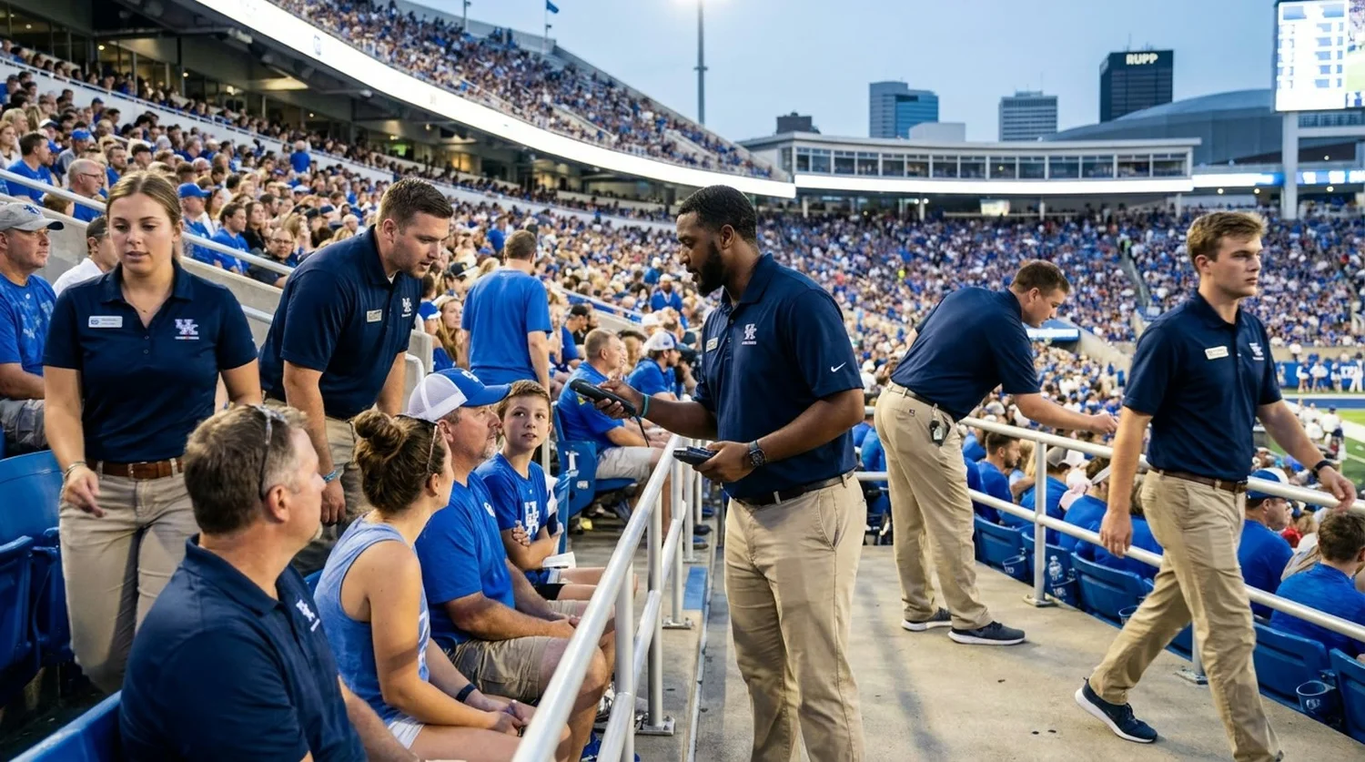 Large event venue requiring professional staffing in Lexington