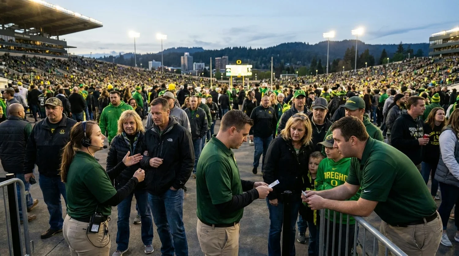 Large event venue requiring professional staffing in Eugene