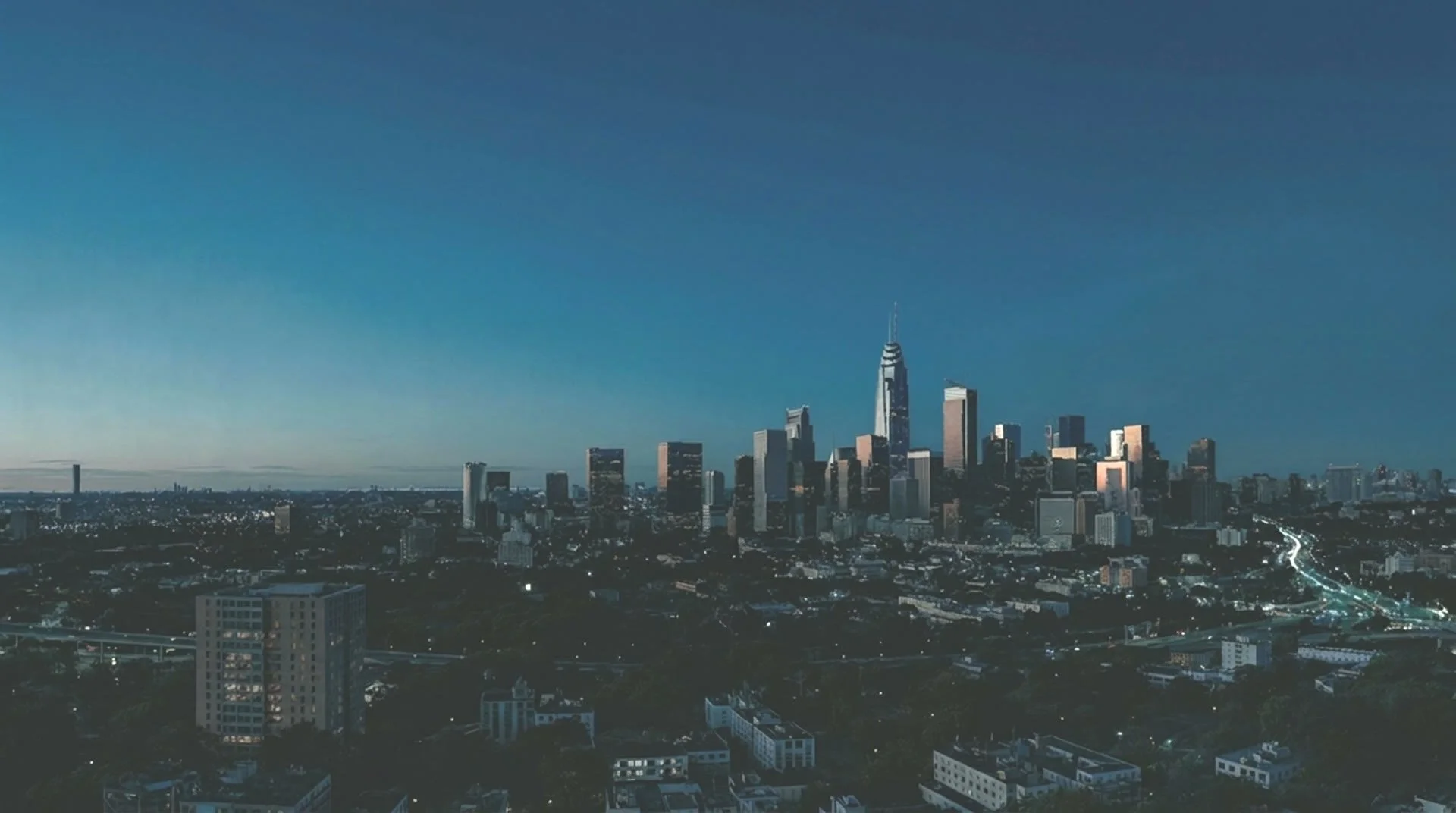 Downtown Atlanta skyline at dusk