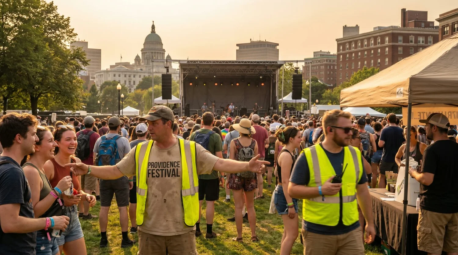 Diverse event types requiring staffing in Providence