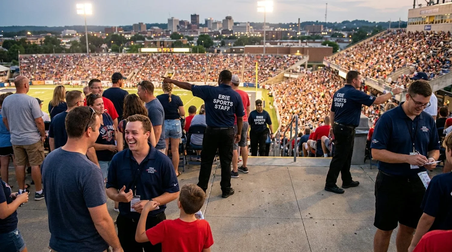 Large event venue requiring professional staffing in Erie