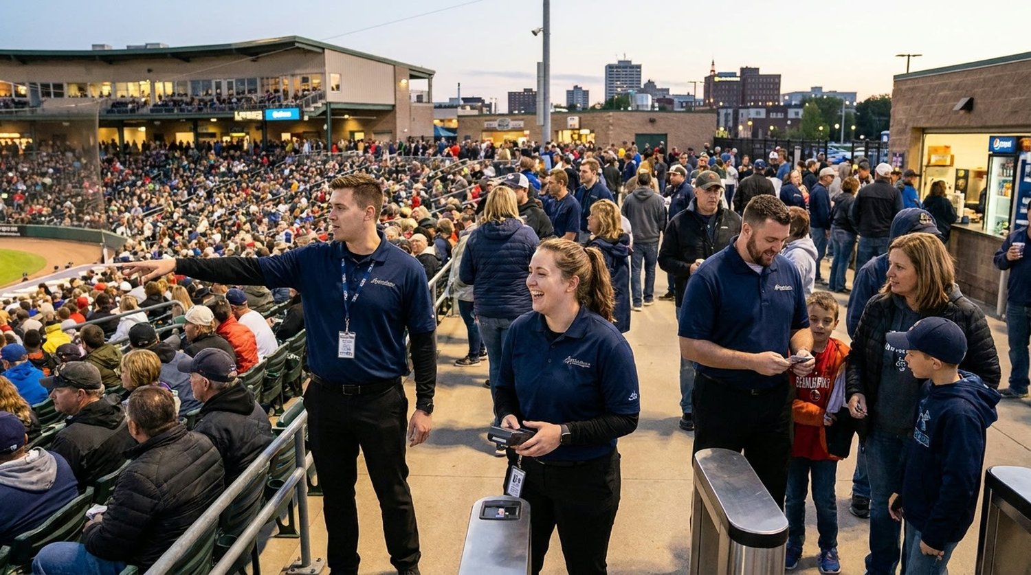 Large event venue requiring professional staffing in Appleton