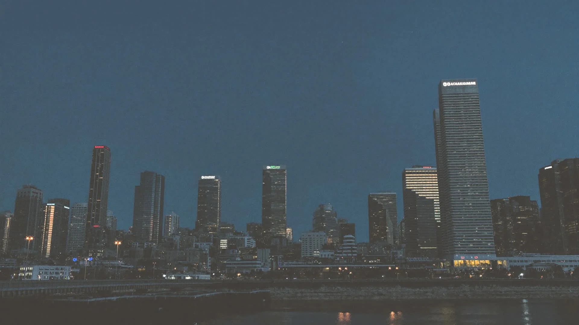 Downtown Atlantic City skyline at dusk