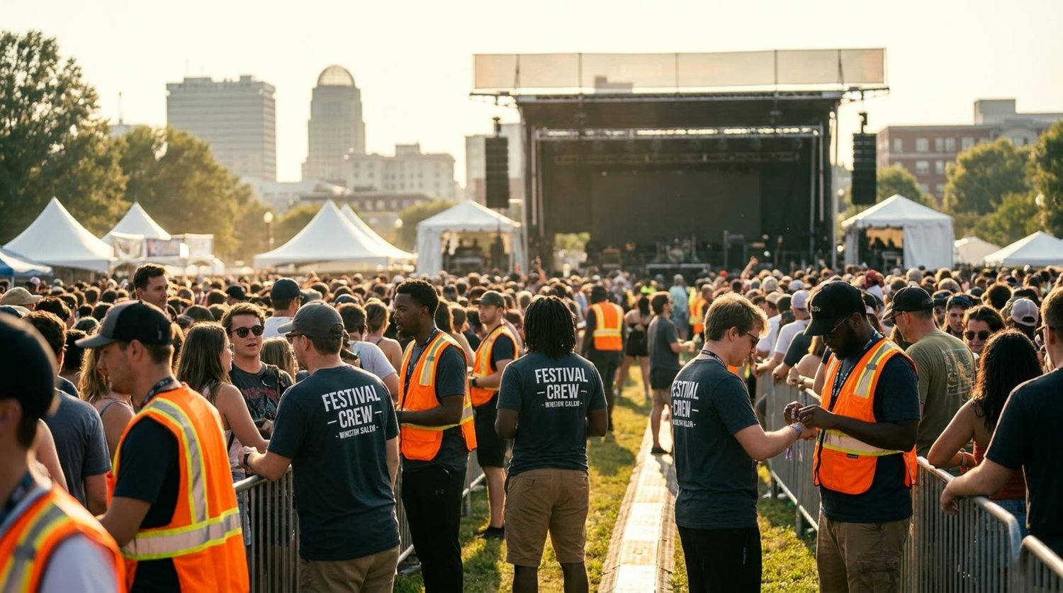 Diverse event types requiring staffing in Winston Salem