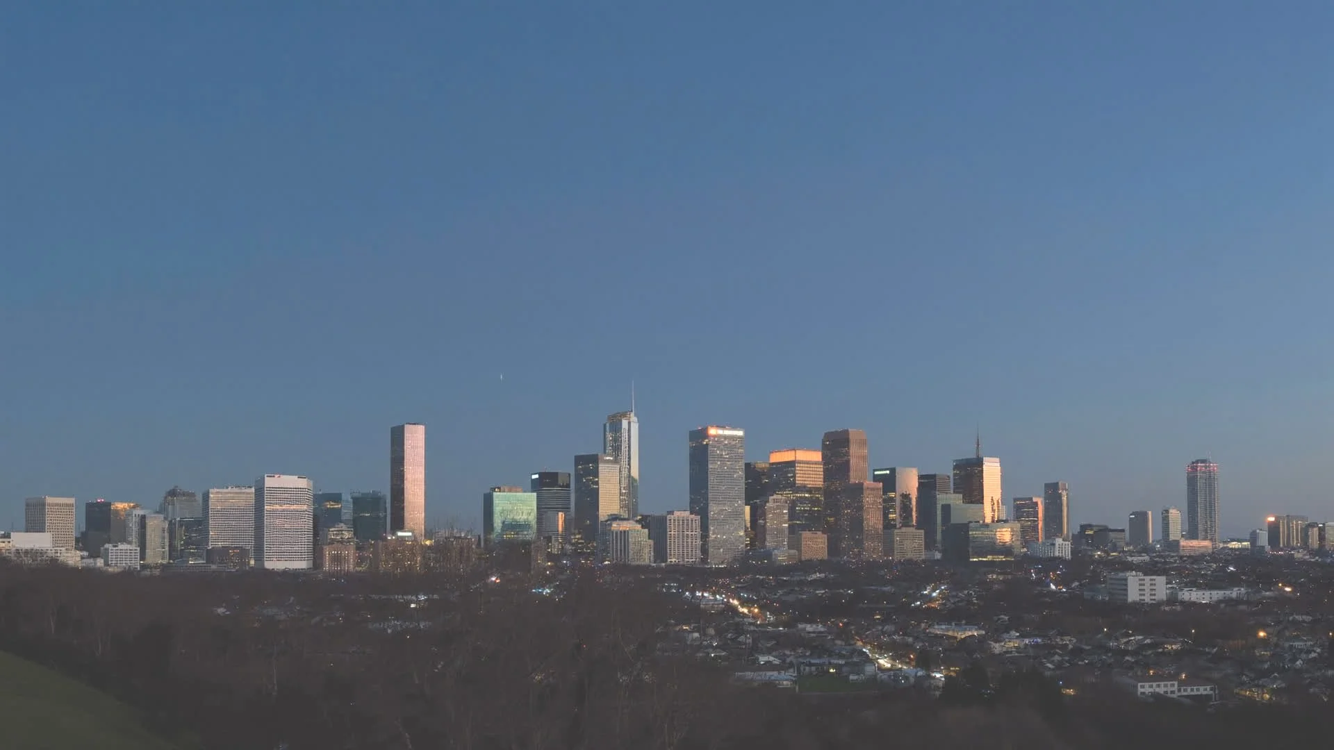 Downtown Green Bay skyline at dusk