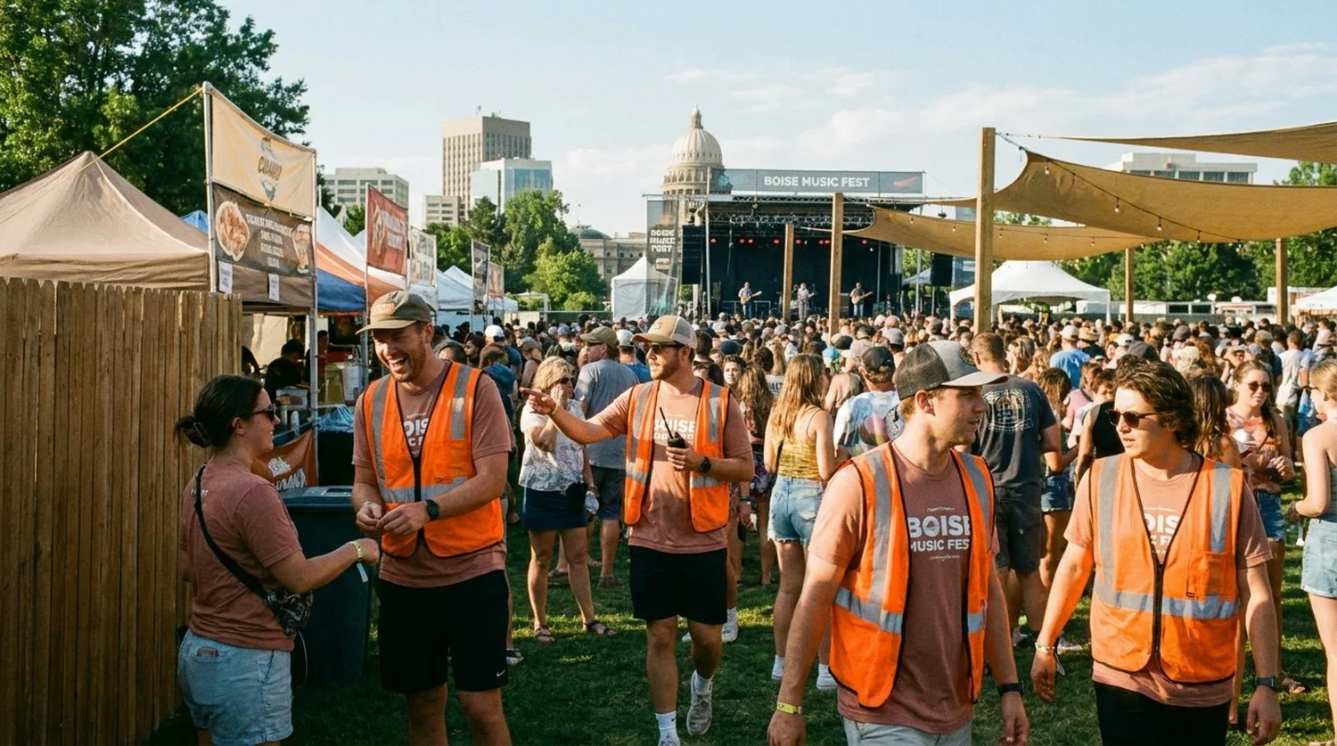 Diverse event types requiring staffing in Boise