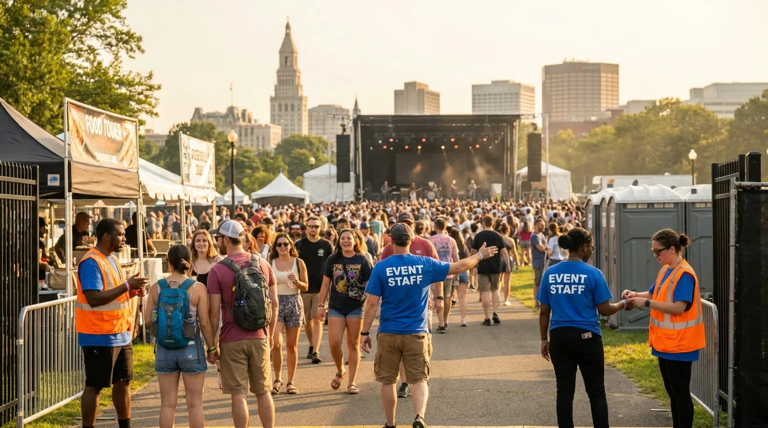Diverse event types requiring staffing in Hartford