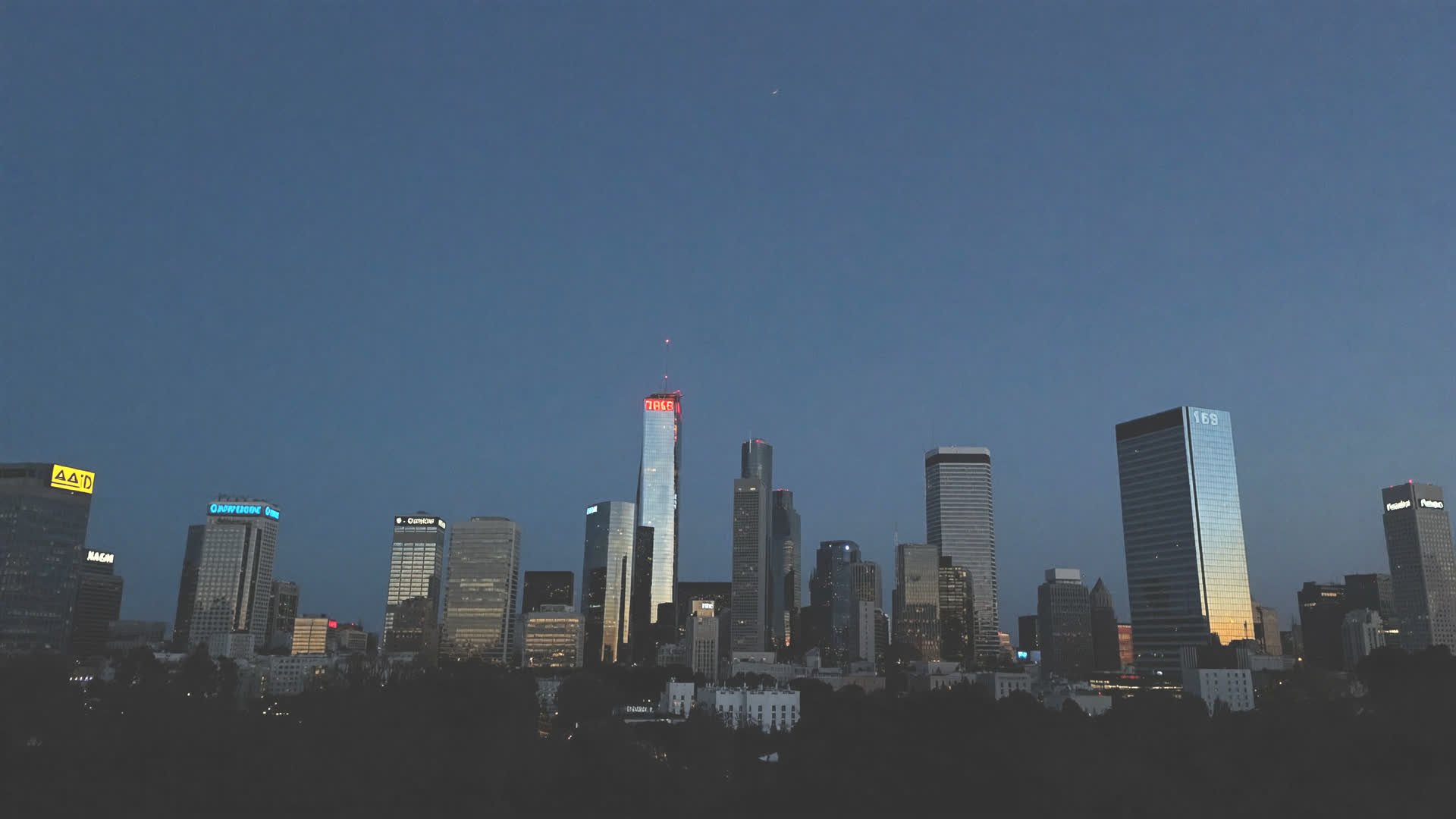 Downtown Milwaukee skyline at dusk