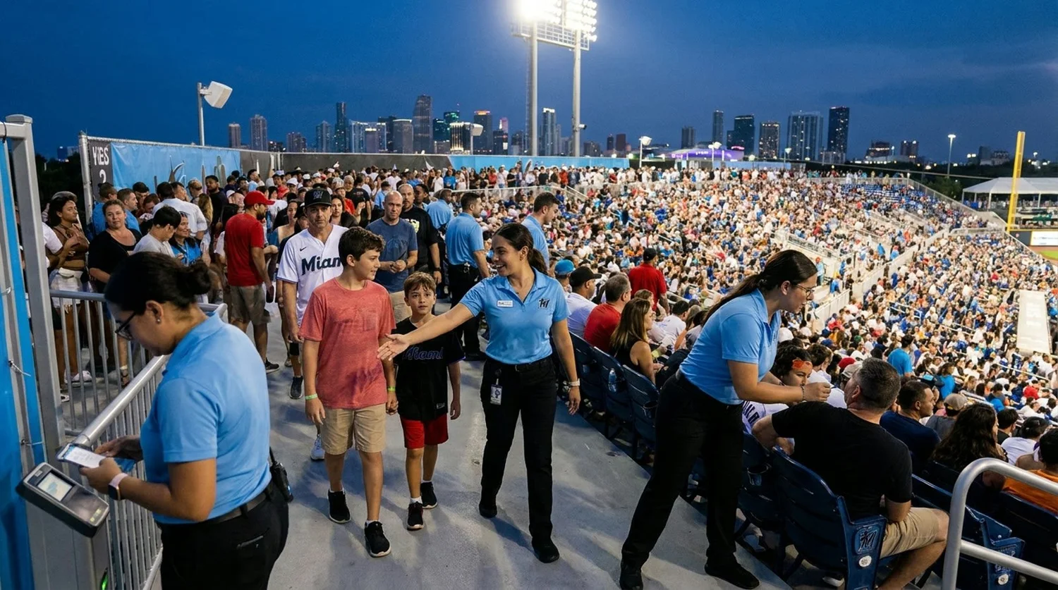 Large event venue requiring professional staffing in Miami