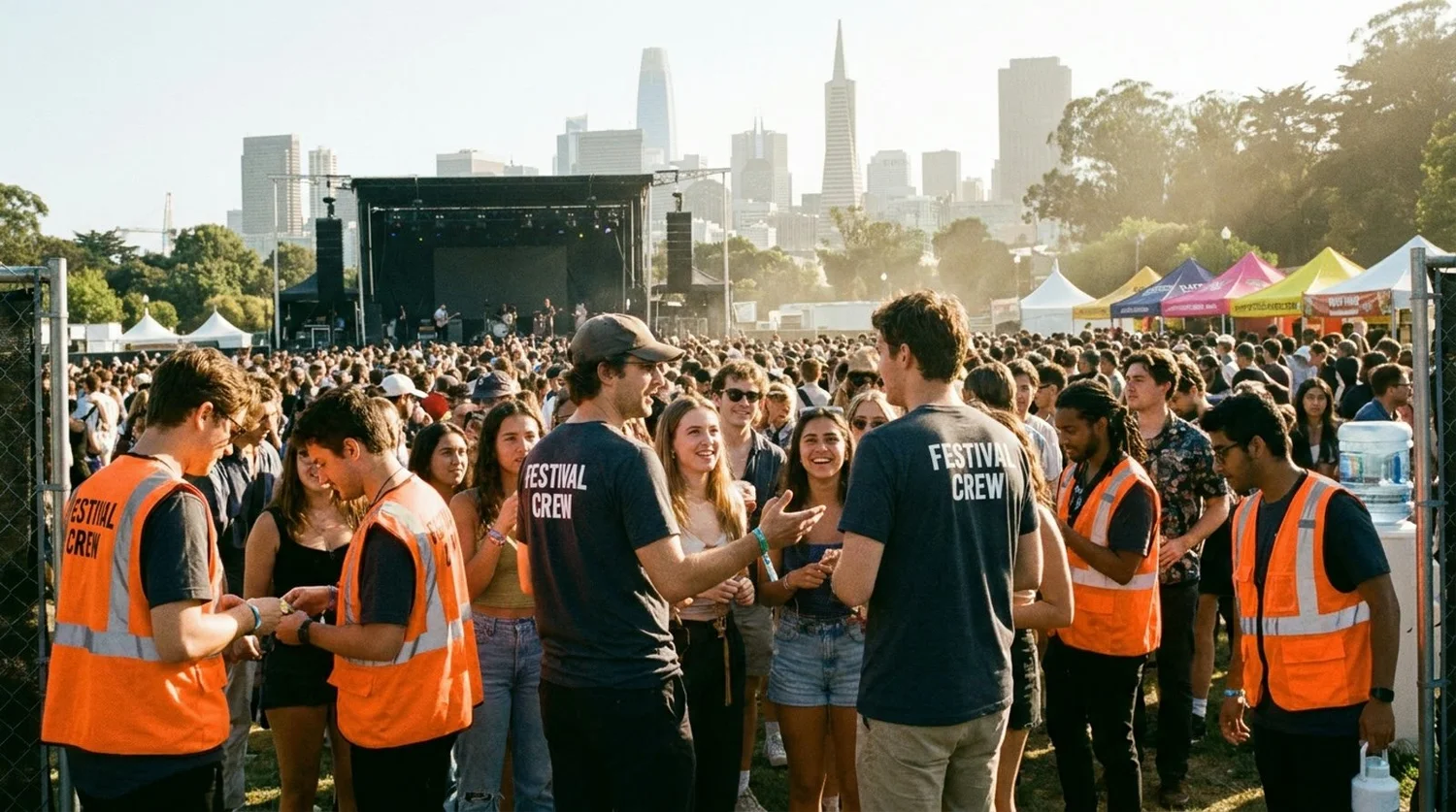 Diverse event types requiring staffing in San Francisco