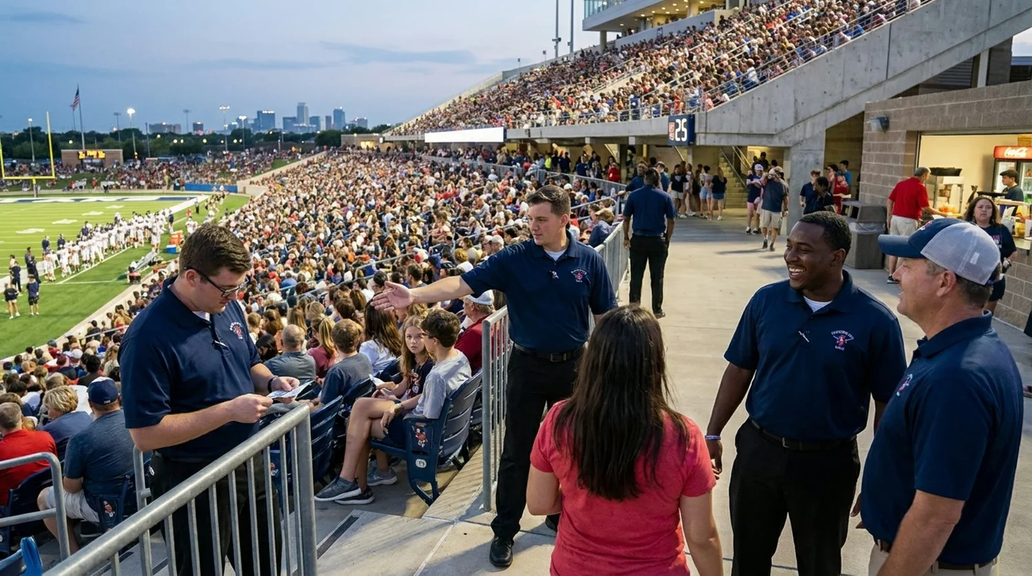 Large event venue requiring professional staffing in Plano