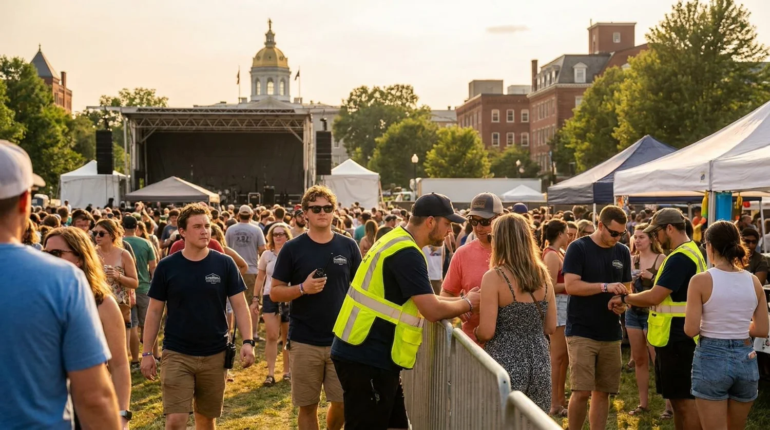 Diverse event types requiring staffing in Concord