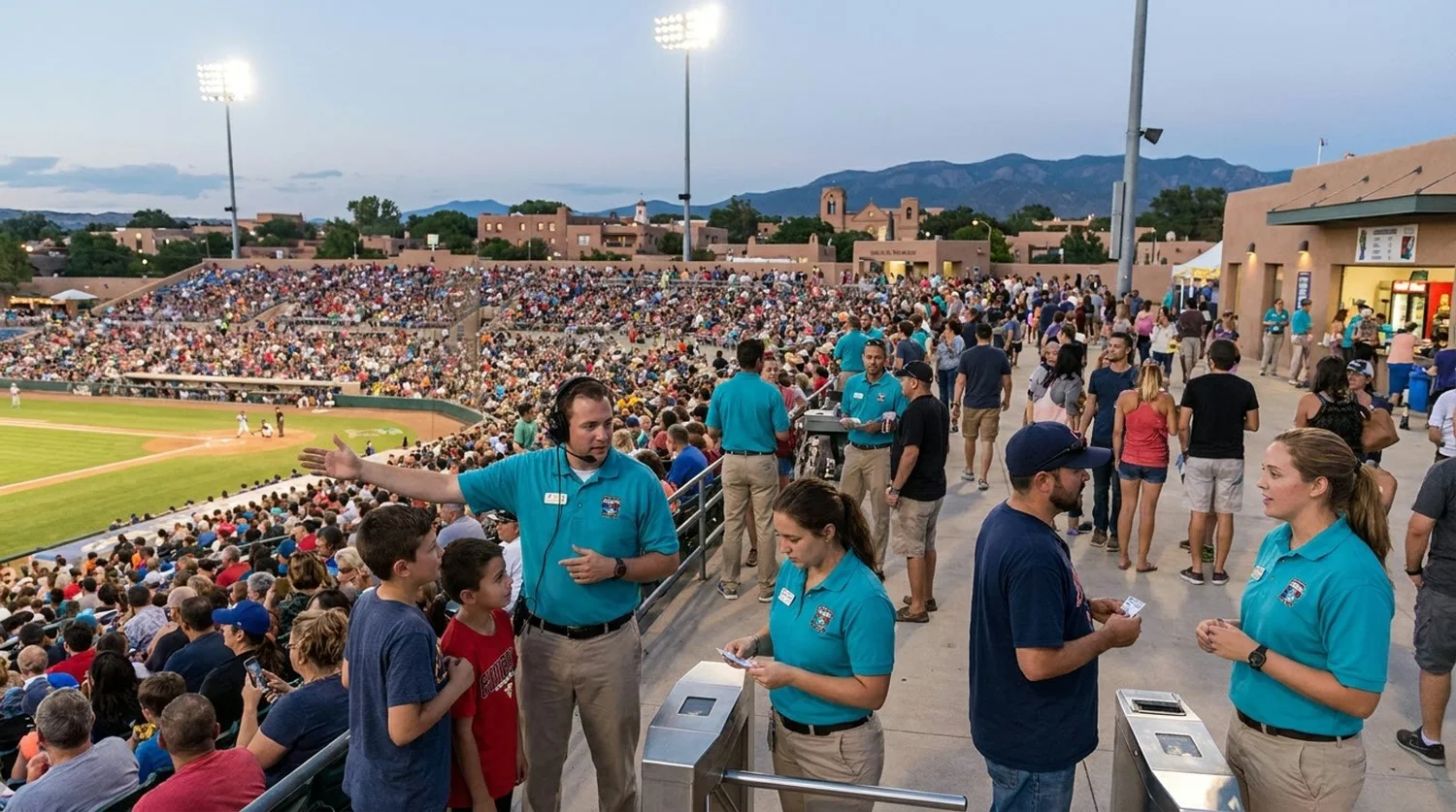 Large event venue requiring professional staffing in Santa Fe