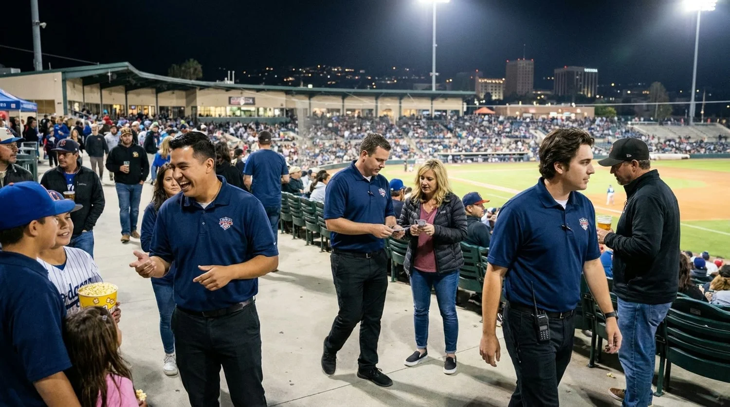 Large event venue requiring professional staffing in Ventura