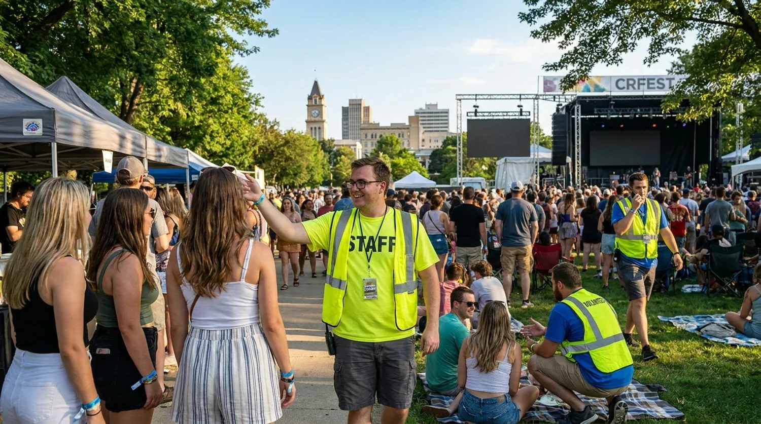 Diverse event types requiring staffing in Cedar Rapids