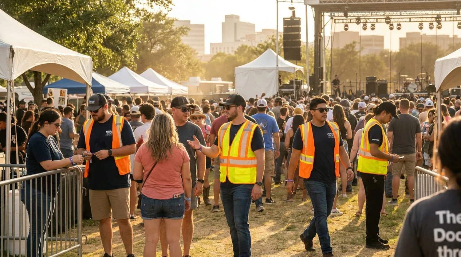 Diverse event types requiring staffing in Midland