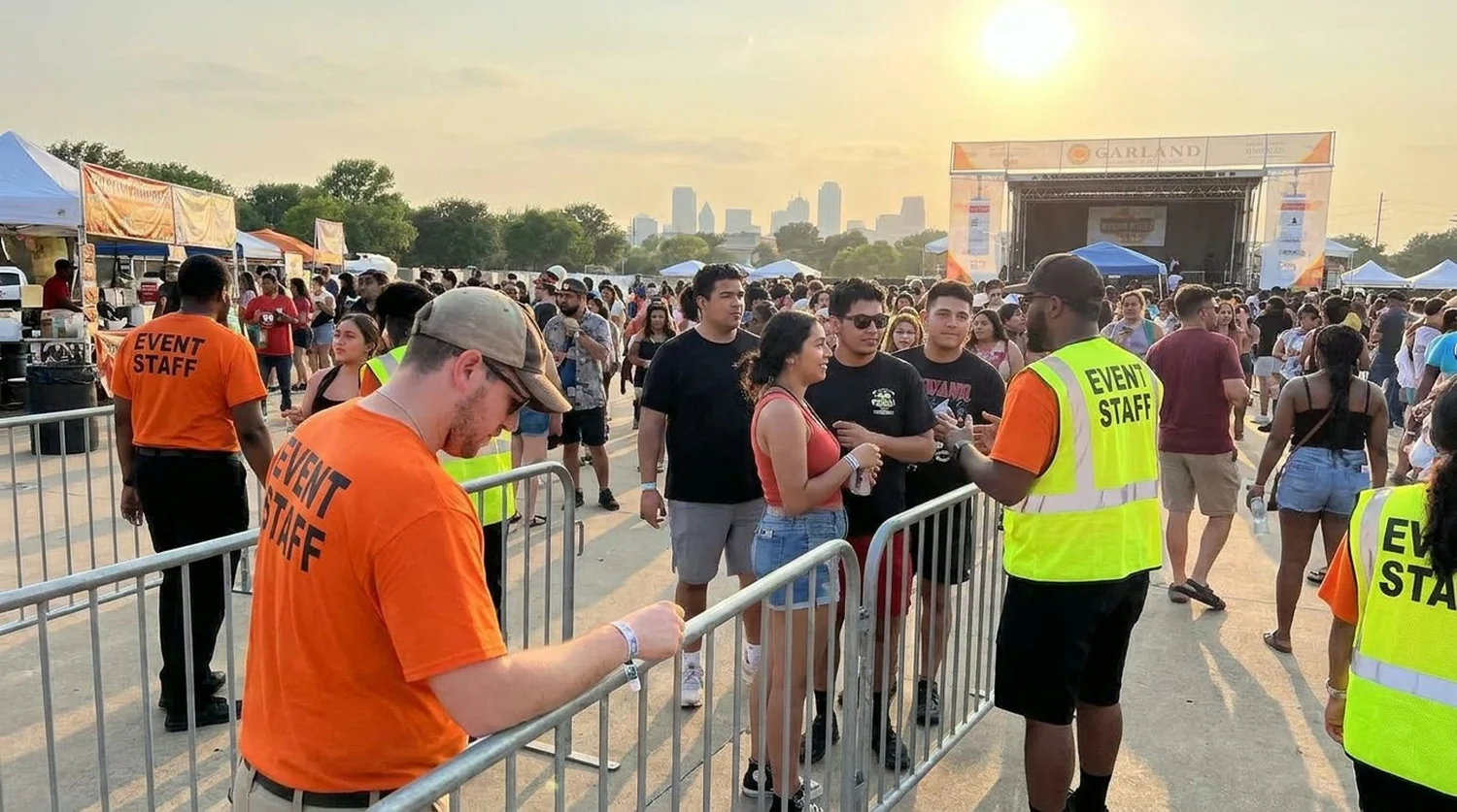 Diverse event types requiring staffing in Garland