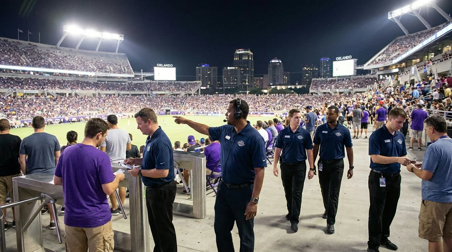 Large event venue requiring professional staffing in Orlando
