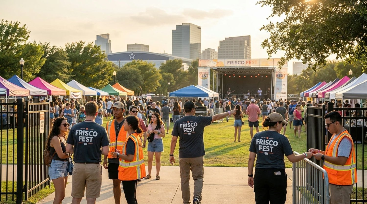 Diverse event types requiring staffing in Frisco