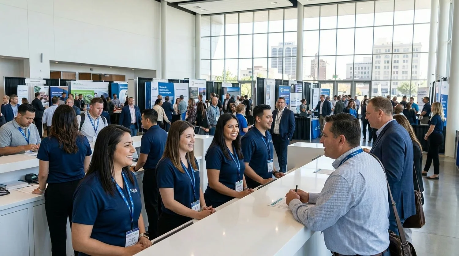 Event staffing and convention setup in Fresno