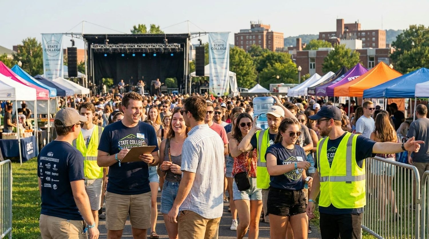 Diverse event types requiring staffing in State College