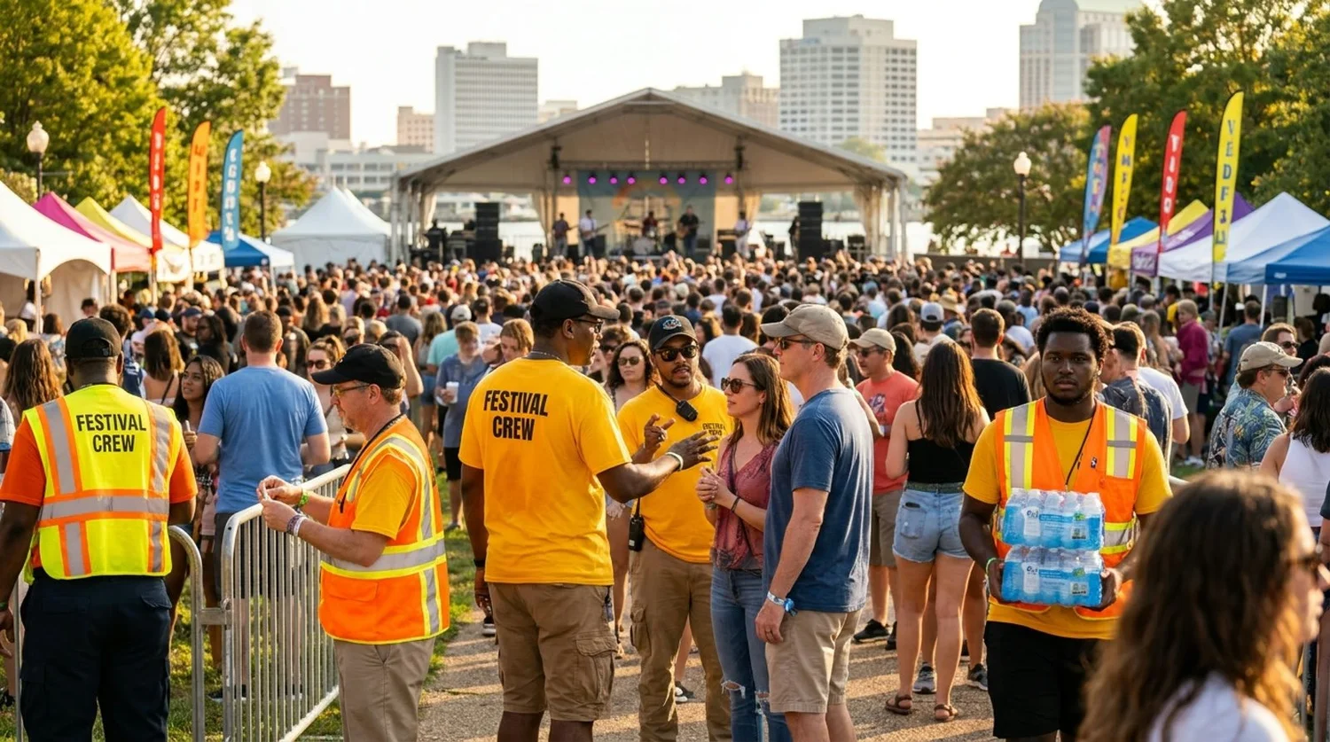 Diverse event types requiring staffing in Norfolk