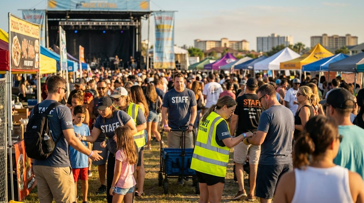Diverse event types requiring staffing in Cape Coral