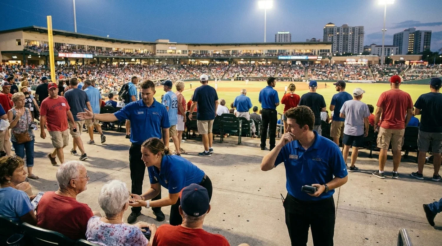 Large event venue requiring professional staffing in Clearwater