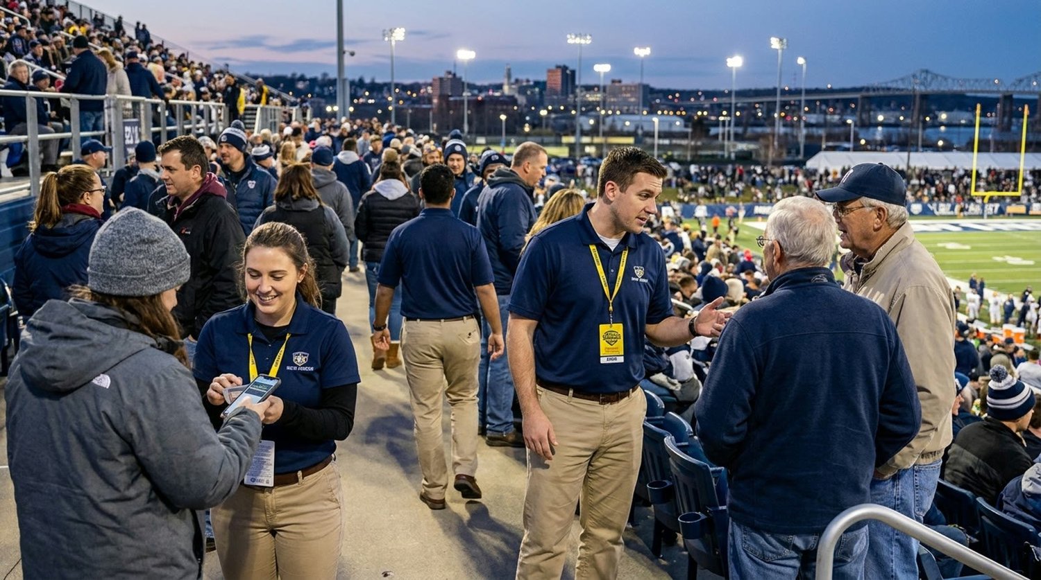 Large event venue requiring professional staffing in New London