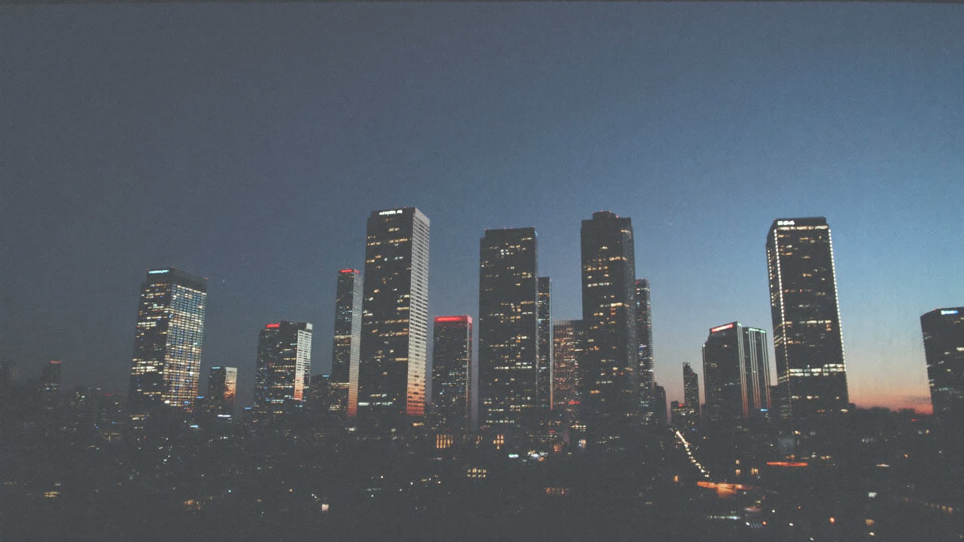 Downtown San Luis Obispo skyline at dusk