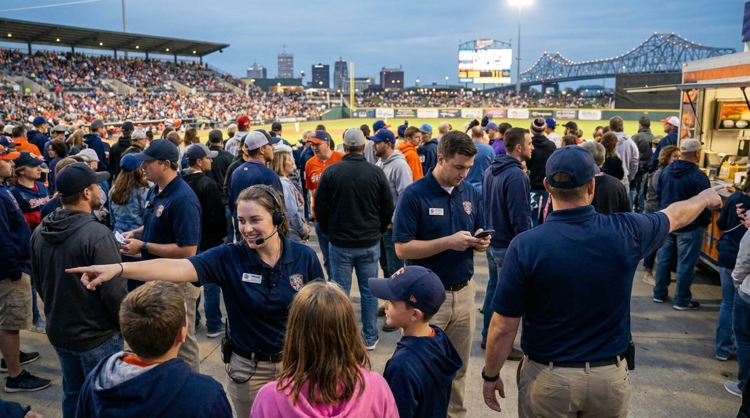 Large event venue requiring professional staffing in Evansville