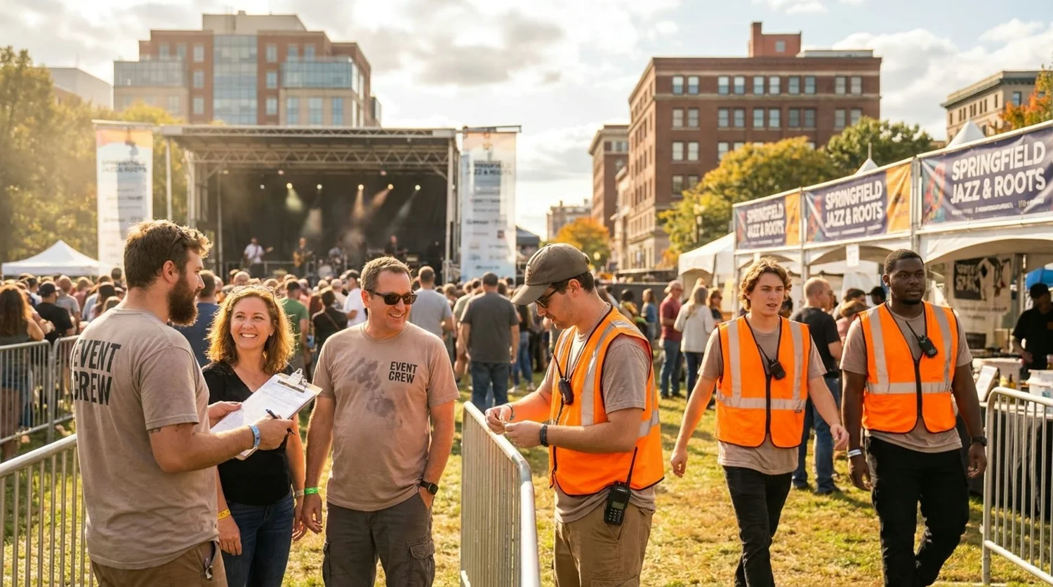 Diverse event types requiring staffing in Springfield Ma
